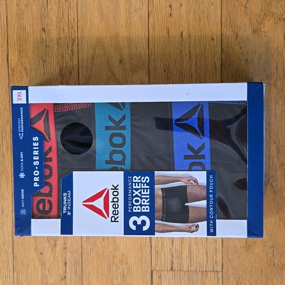 Reebok Men's 3 PackPerformance Boxer Brief Trunks Size 2XL - Picture 1 of 5